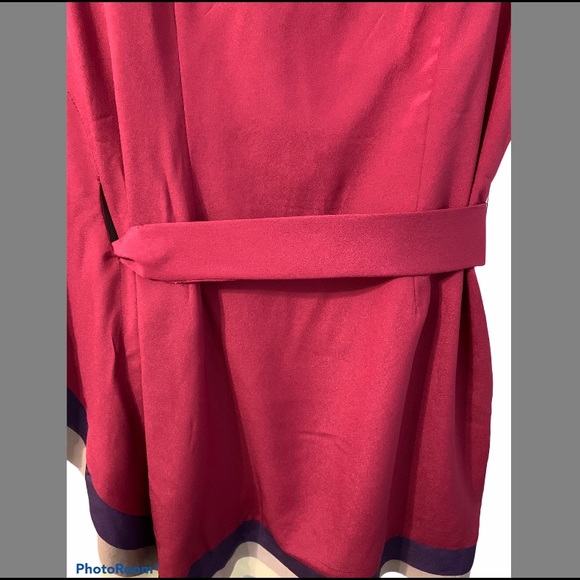 C. LUCE ASYMMETRICAL ONE SHOULDER DRESS WITH BELT - Picture 6 of 8